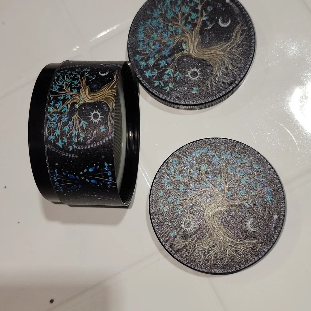 Tree of Life Painted Art On A Dry Herb Grinder - Picture 4 of 6